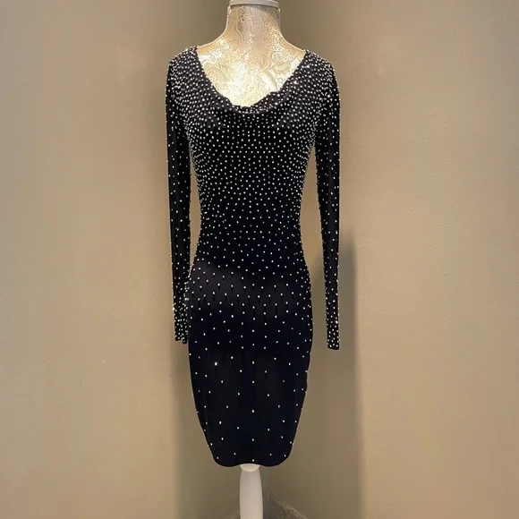 xscape blue beaded dress Xscape Women's Long Beaded V-Neck Ball Gown - Navy